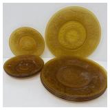Amber Indiana Glass Plates