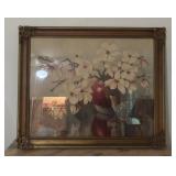 Framed Floral Painting -  E Ottema