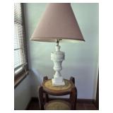 Marble Lamp With Fabric Shade A