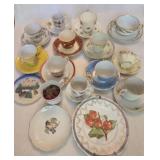 Assortment of Vintage Porcelain Tea Cups