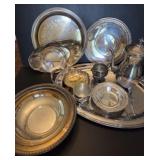 Silver Plate Serving Dishes and Trays Collection
