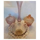 Vintage Candy Dishes Vase Anchor Hocking Bowl
