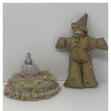 Vintage Porcelain Half Doll Pin Cushion