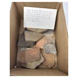 Fylfot Stamped Native American Pottery Shards