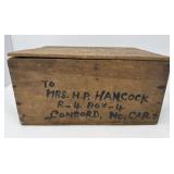 Wooden Military Mailing Crate and Contents