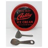Ice Cream Scoops and Tray