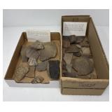 Native American Pottery Shards from Broken Vessels