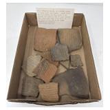 Cord Marked Native American Pottery Shards