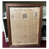 ï¿½The News and Courier' Framed Newspaper