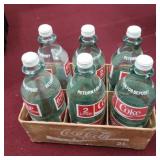 6 Opened/Empty 2 Liter Glass Coca-Cola Bottles