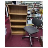 Bookcase and Office Chair