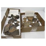 Punctated Native American Pottery Shards