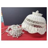 Wicker Swag Hanging Light