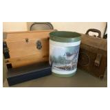 Decorative Boxes with Tin Trash Can