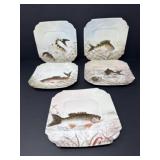 Decorative Plates with Fish Motif