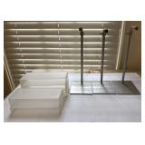 Metal Display Racks and Acrylic Risers