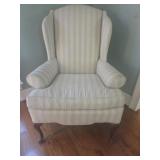 Traditional Upholstered Wing Back Chair