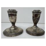 Weighted Sterling Candlestick Holders