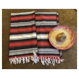 Mexican Falsa Blankets and Sombrero