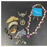Brooches with Necklace