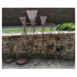 Metal Outdoor Plant and Candle Holders