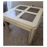 Contemporary Glass Top End Table