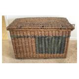 Vintage Wicker Storage Trunk