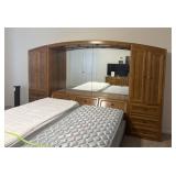 Pier Headboard with Built In Storage Cabinets