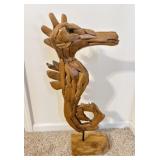Driftwood Seahorse Sculpture