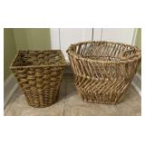 Woven Laundry Basket and Waste Basket