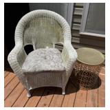Faux Wicker Chair and Garden Stool B