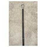White Metal and Brass Walking Stick