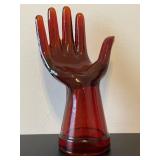 Crimson Art Glass Hand