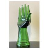 Green Art Glass Hand