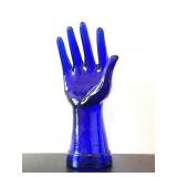Cobalt Art Glass Hand