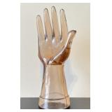 Amber Art Glass Hand