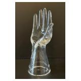 Clear Art Glass Hand
