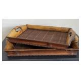 Bamboo and Split Reed Serving Trays