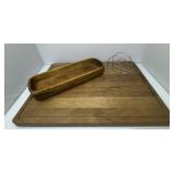 Cutting Board, Wood Bowl, Napkin Holder