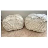 Honeycomb Weave Poufs