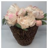 Faux Flower Arrangement in Basket