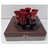 Japanese Aizu Lacquerware Sake Set
