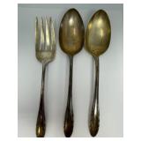 Sterling Gorham Serving Spoons, Meat Fork
