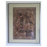 Framed Haida Print with Signature A