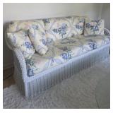 Wicker Sofa with Cushions