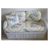 Wicker Loveseat with Cushions