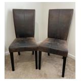 Faux Leather Side Chairs