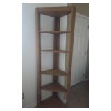 Oak Corner Shelf Unit