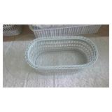 Wicker Coffee Table with Glass Top