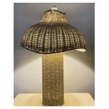 Natural Fiber Mushroom Lamp